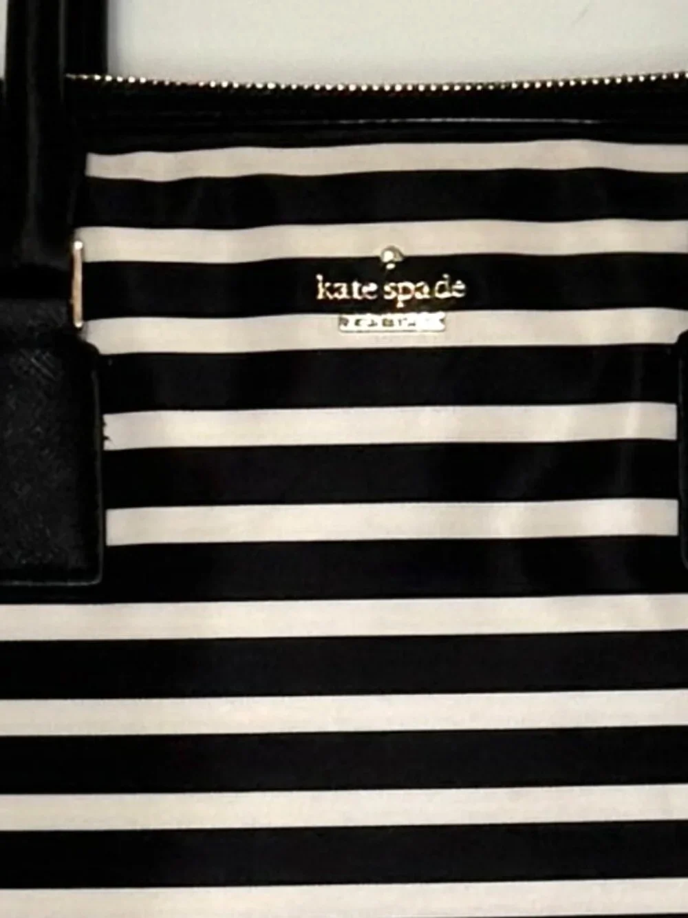 KATE SPADE ♠️ Daveney Striped Nylon Laptop Tote